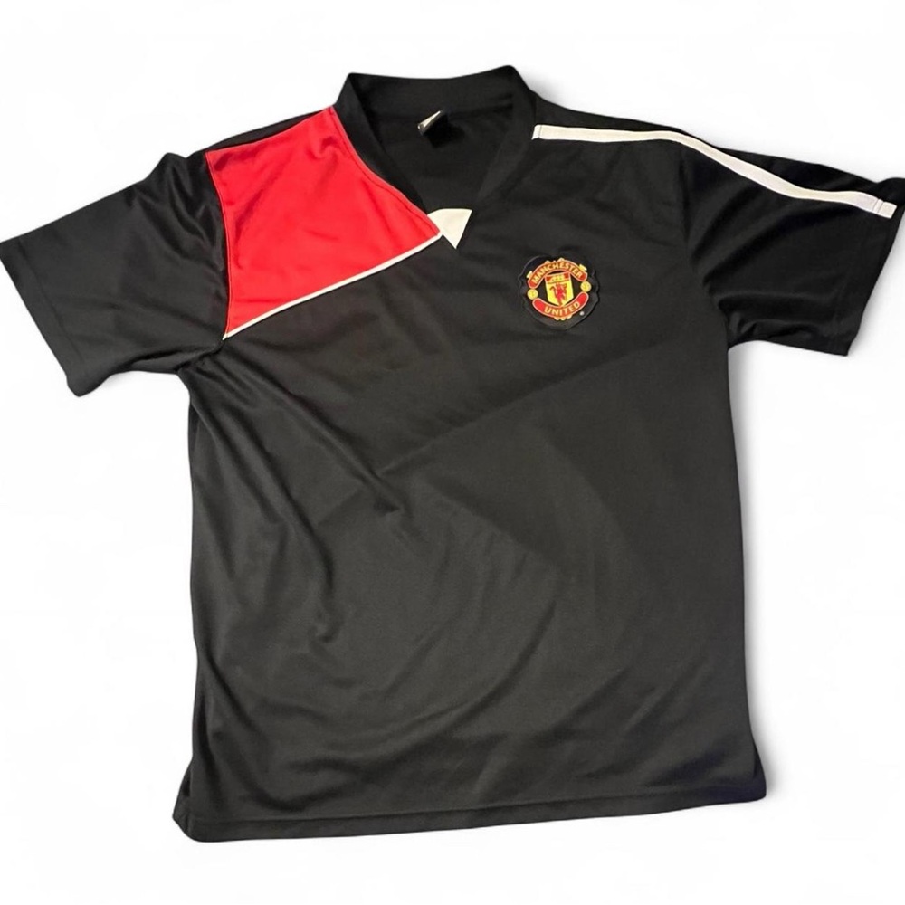 Manchester United Black and Red Men's Jersey